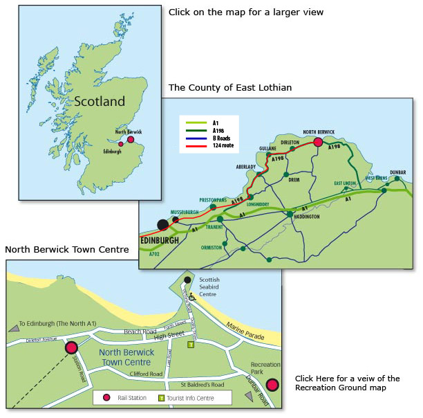 maps of east lothian
                                            and north berwick